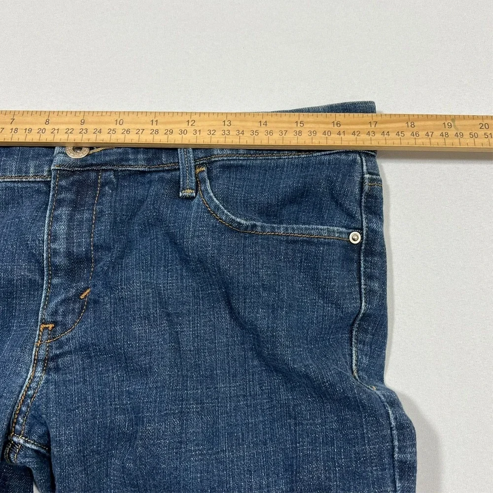 Y2K Levis 547 Platinum Flare Mid Rise Jeans Stretch Denim Flap Pocket Women's 12
